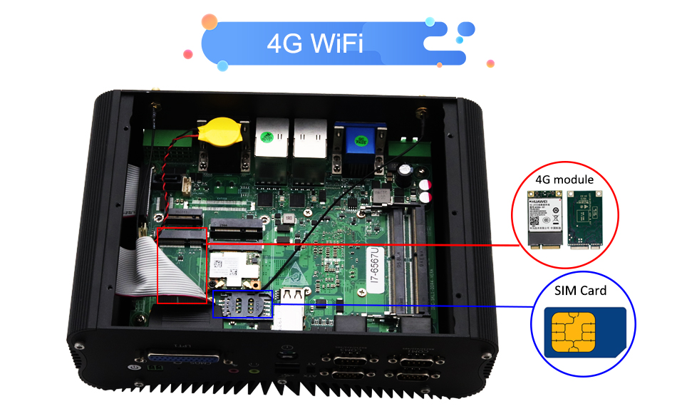 EGSMTPC Industrial Computer Intel Core i5 8250U DDR4 Desktop Mini PC 4 RS232/422/485 COM(图11)