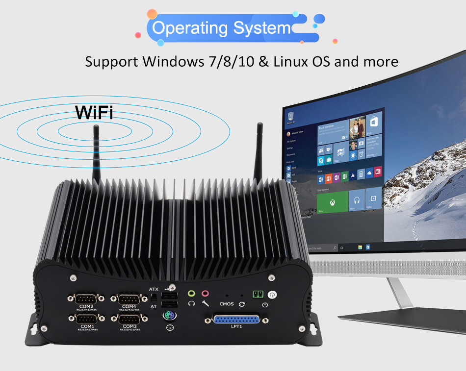 EGSMTPC Industrial Computer Intel Core i5 8250U DDR4 Desktop Mini PC 4 RS232/422/485 COM(图14)