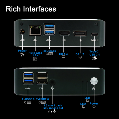 Mini PC evaluation: 512GB, equipped with 4C processor, only the size of palm(图3)