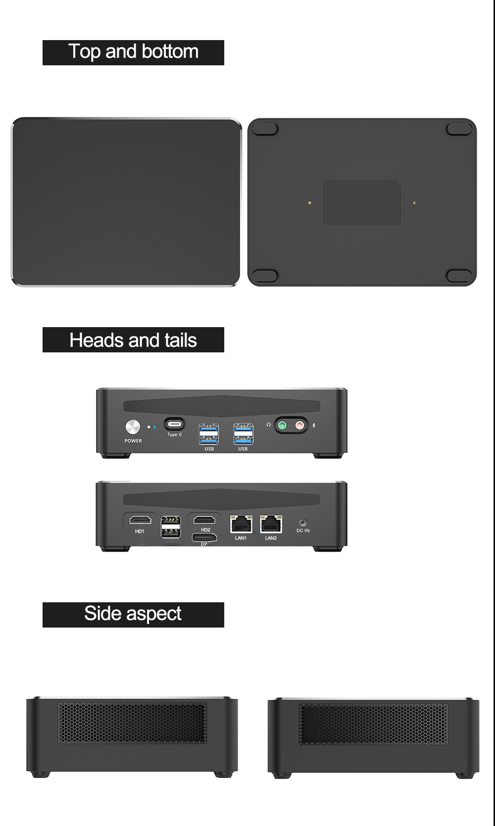  EGSMTPC Intel I5 12Gen support Thunderbolt4 3 display ports best commercial mini PC(图8)