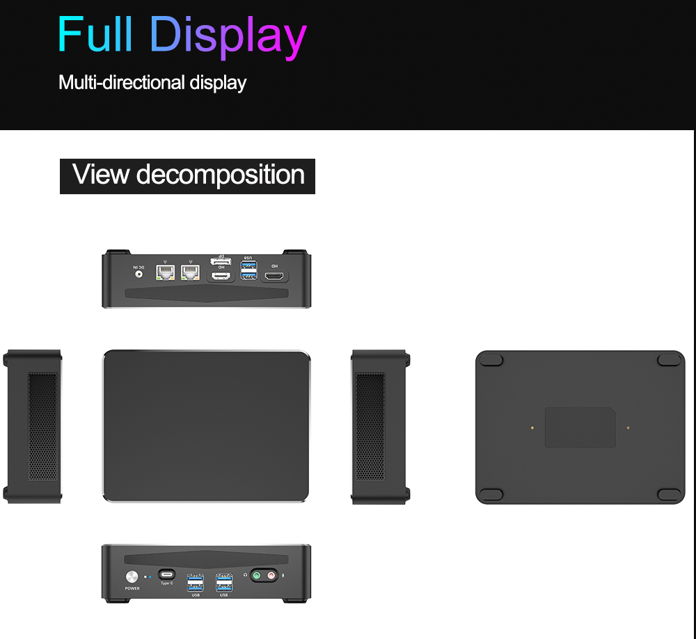  EGSMTPC Intel I5 12Gen support Thunderbolt4 3 display ports best commercial mini PC(图7)