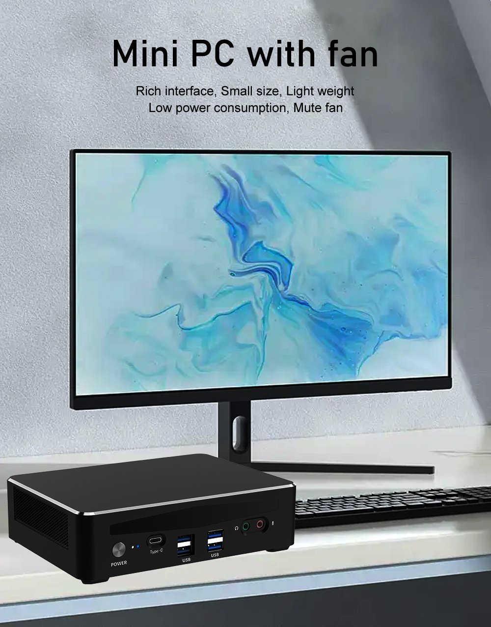  EGSMTPC Intel I5 12Gen support Thunderbolt4 3 display ports best commercial mini PC(图2)