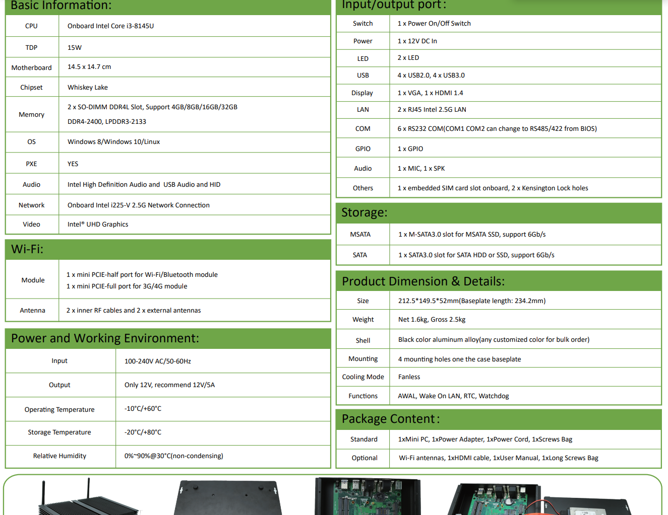 EGSMTPC Fanless Industrial Computer GK1 Intel Core i3-8145U 2*LAN Desktop Mini PC 6COM(图5) EGSMTPC Fanless Industrial Computer GK1 Intel Core i3-8145U 2*LAN Desktop Mini PC 6COM(图5)
