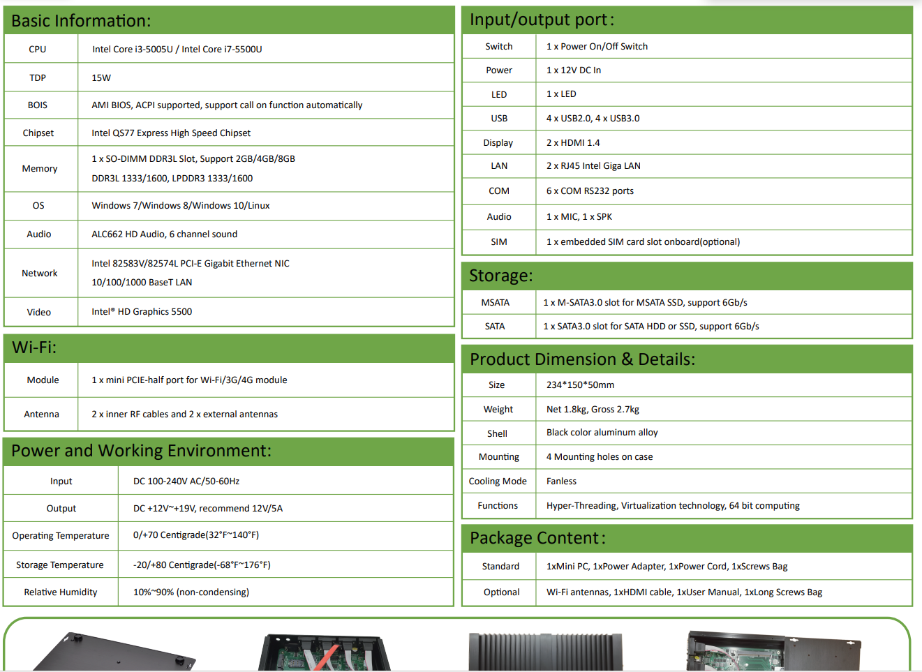 EGSMTPC Fanless Industrial Computer GK-5005UL with 2 Intel Gigabit RJ45 LAN(图4) EGSMTPC Fanless Industrial Computer GK-5005UL with 2 Intel Gigabit RJ45 LAN(图4)