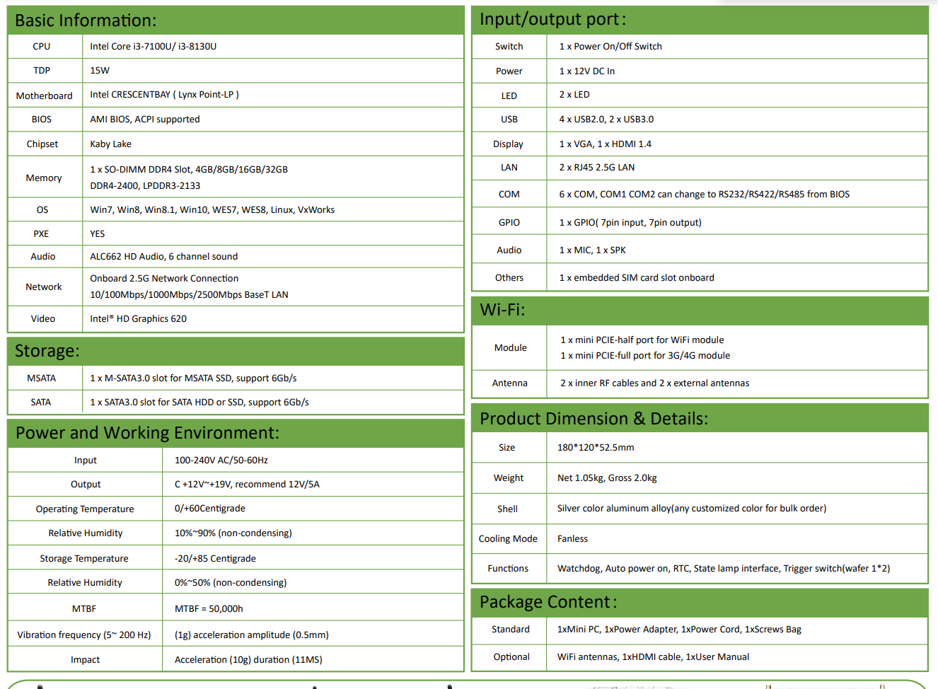 EGSMTPC Functional Mini PC Intel G3H Core i3-7100U/8130U 2 x 2.5G RJ45 LAN and 6 x RS232 COM(图2) EGSMTPC Functional Mini PC Intel G3H Core i3-7100U/8130U 2 x 2.5G RJ45 LAN and 6 x RS232 COM(图2)