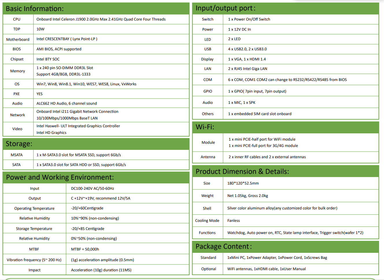 EGSMTPC Functional Mini PC G3H Intel Celeron J1900 2 x LAN and 6 x COM(图2) EGSMTPC Functional Mini PC G3H Intel Celeron J1900 2 x LAN and 6 x COM(图2)