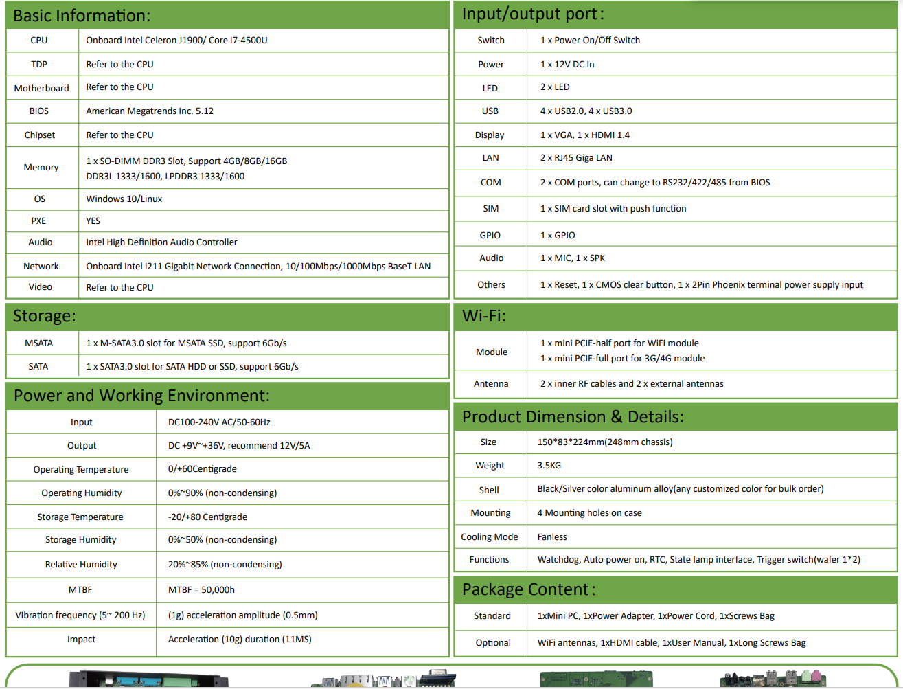 EGSMTPC Mini PC Intel Core I7-4500U 2LAN 2Display For Home And Offic Industrial Fanless PC(图2) EGSMTPC Mini PC Intel Core I7-4500U 2LAN 2Display For Home And Offic Industrial Fanless PC(图2)