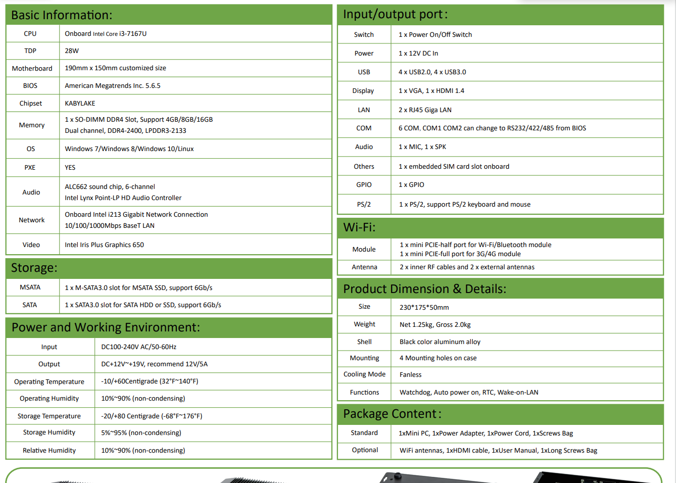EGSMTPC Mini PC Intel Core i3-7167U 2LAN 2Display For Home And Offic Industrial Fanless PC(图2) EGSMTPC Mini PC Intel Core i3-7167U 2LAN 2Display For Home And Offic Industrial Fanless PC(图2)