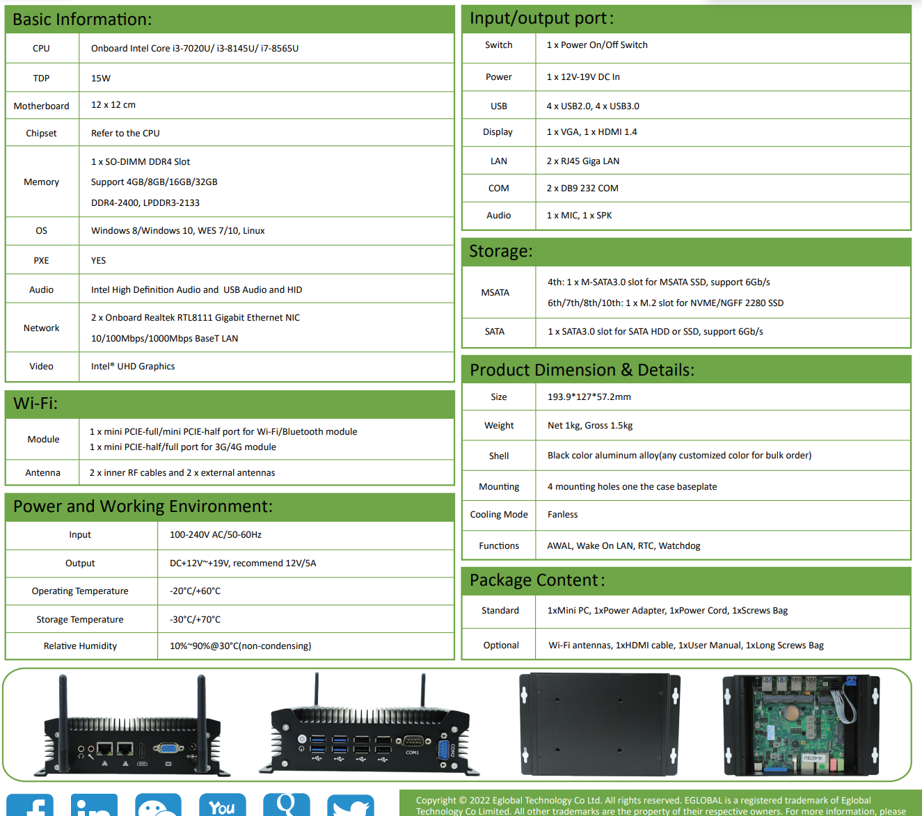 EGSMTPC Multifunctional Mini PC Intel Core I3 8145U I7 8565U 2LAN 2COM VGA HD Industrial Fanless PC(图2) EGSMTPC Multifunctional Mini PC Intel Core I3 8145U I7 8565U 2LAN 2COM VGA HD Industrial Fanless PC(图2)