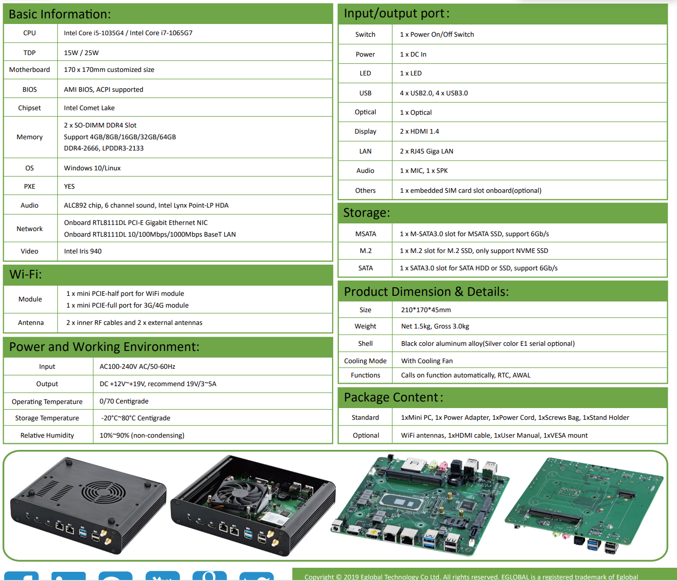 EGSMTPC Fast Mini PC V7 Intel Core i5-1035G4/i7-1065G7 2xSODIMM DDR4 MIni Pc(图2)